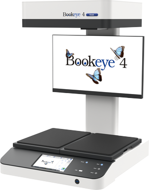 Overhead color book scanner for formats up to A3+